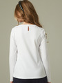 Блузка трикотажная, цвет: белый