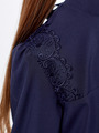 Блузка текстильная, цвет: темно-синий